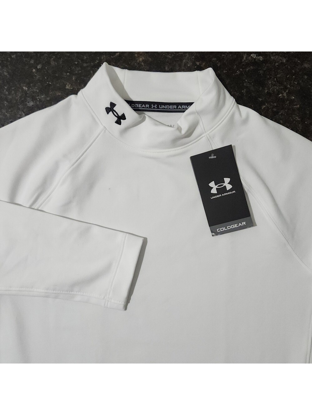 NWT Womens Under Armour ColdGear Mock Neck Long Sleeve Fitted Performance Large